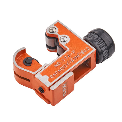 VEVOR Mini Tubing Cutter, 1/8 - 1-1/8 O.D. Mini Copper Pipe Cutter, Heavy Duty Compact Tube Cutter Tool with High-Speed SKD Blade for Copper, Aluminum, Galvanized, Plastic Pipes