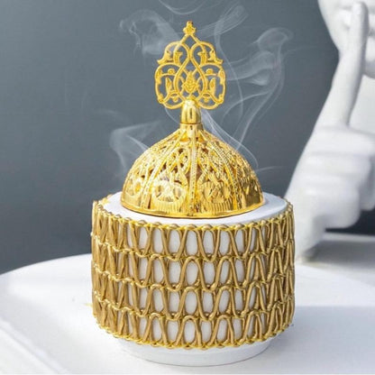 Luxury Decor Incense Vaporizer & Oud Steamer for Aromatherapy - Zinc Alloy Material - Accessory Fragrance