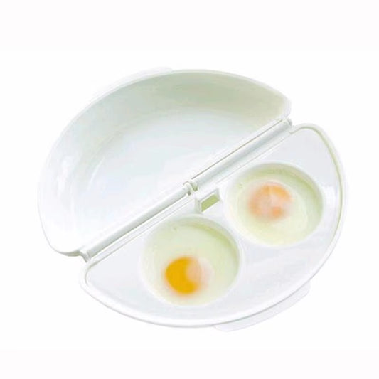 Useful White Microwave Omelette Egg Maker Tray Non-Toxic Eggs Steamer Box Silicone Egg Cooker Egg Poacher Kitchen Cooking Tools