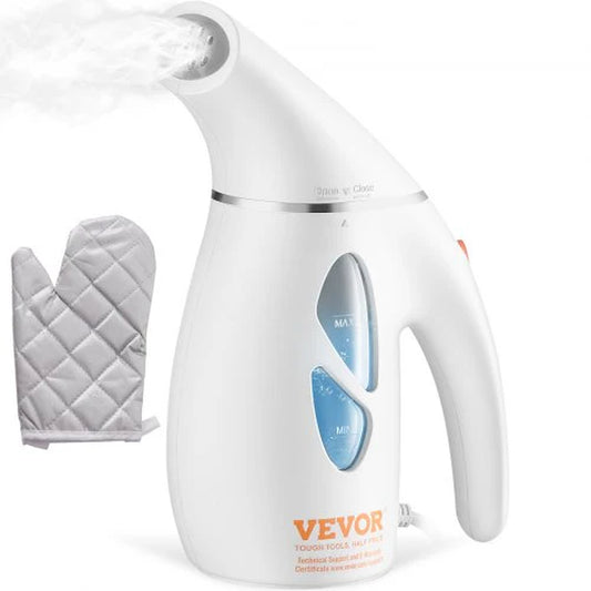 VEVOR Portable Handheld Fabric Steamer, 900W Quick Heat Steamer for Clothes, Wrinkle Remover Clothing Iron Intelligent Controller & Auto-Off & Large Detachable Water Tank, with Gloves