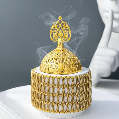 Luxury Decor Incense Vaporizer & Oud Steamer for Aromatherapy - Zinc Alloy Material - Accessory Fragrance